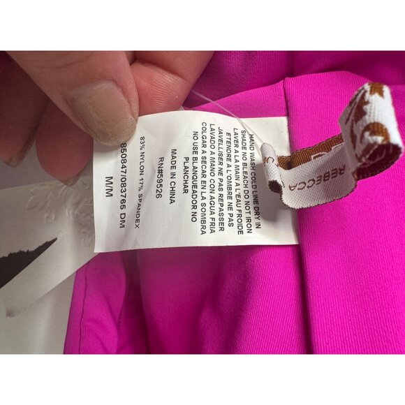 Becca Pink One Piece Size Medium NWT Size Medium Padded Tie Back $138 - Picture 9 of 16